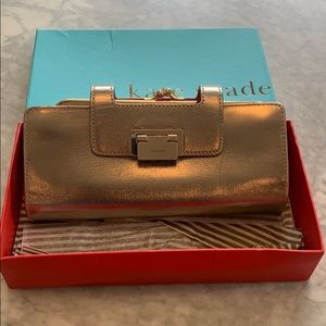 Gold Kate Spade Wallet / Clutch